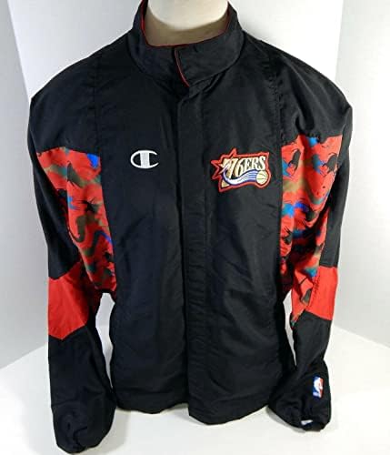 1997-98 Philadelphia 76ers Allen Iverson # 3 Igra izdana crna topla jakna - NBA igra koja se koristi