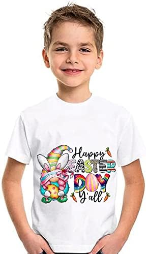 Uskršnjski dan Ispisuje majice Toddler Djevojka dječaci kratki rukav zeko majica Dječje djevojke tee vrhovi dječaci pod