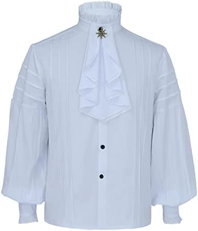 Renesansna majica Muškarci Plus 3x muški gotički vintage sudni košuljni košuljnjak na majici dugih rukava majica s dugim rukavima