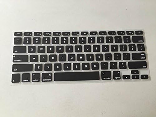 Automatska tastatura silikonska zaštitna membranska filmska koža za Macbook Air Pro 13/15/17 Laptop-crna