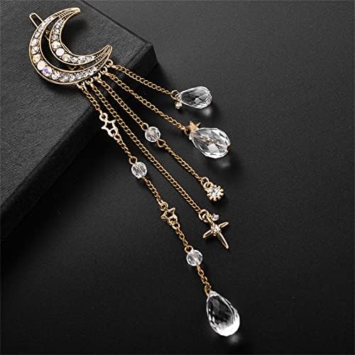 Momker Moon Crystal Rhinestone perle Danle Fripepin Klip za kosu Ženski nakit za mladenku