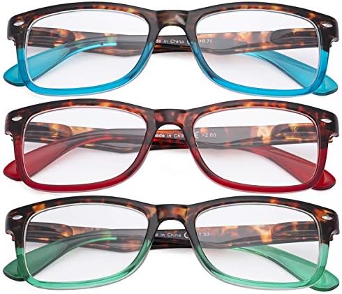 CESSBLU dame udobne 3 pakovanja naočale za čitanje stilskim okvirom za žene čitanje