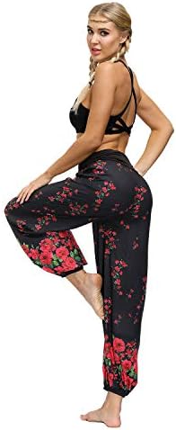 Honeystore ženske cvjetne tiske joge hlače boho plaže harem jopper pantalone