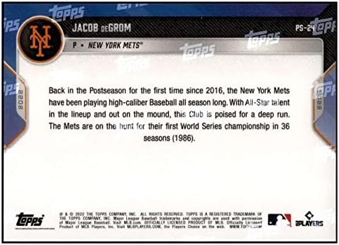 Jacob Degram 2022 FAMPS sada postsezona NL Wild Card # 24 Pr: 927 Mets NM + -MT + MLB bejzbol