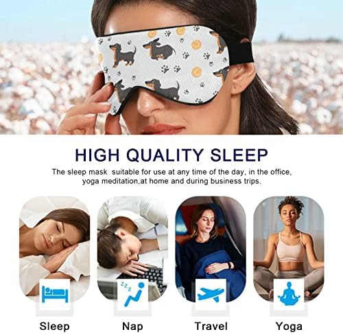 Unisex Sleep maska ​​za oči Jahna-Ball-Paw-tisak Noćna maska ​​Spavaća maska ​​Komforno omota za spavanje očiju