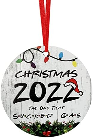 Božićni odmor Božić užasan privjesak užasan božićni privjesak 2022 Božićno drvsko drveno ukrasi Kristalno vijenac