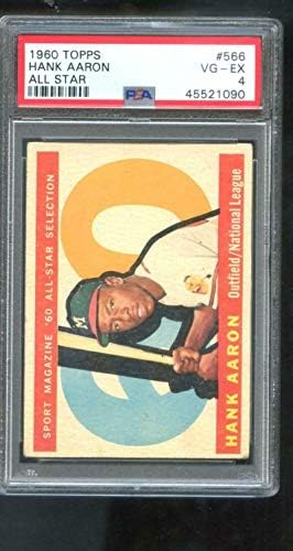 1960.Pod # 566 Hank Aaron All Star Sport Magazine PSA 4 Ocjenjivanu bejzbol karticu - Bejzbol kartice u ploči
