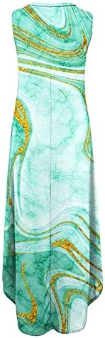 Haljine za žene 2023 Duga haljina Split Maxi Haljine Summer Beach Haljina s džepovima Casual Labavičar