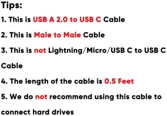 CableCreation 6 inčni USB C kabl kratki, kratki USB na USB C kabl 3a kabl za brzo punjenje, pleteni USB C muški na USB muški kabl