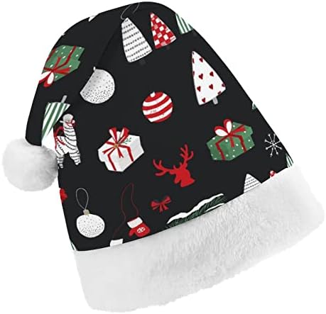 Sretan Božić uzorak Božić Santa šešir za Red Božić kapa Holiday Favors Nova Godina Svečana potrepštine