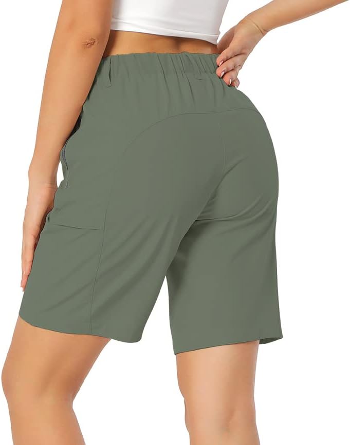 EvioSet Womens 8,5 inčni planinarski kratke kratke hlače Brzo suho lagano UPF 50+ golf kratke hlače