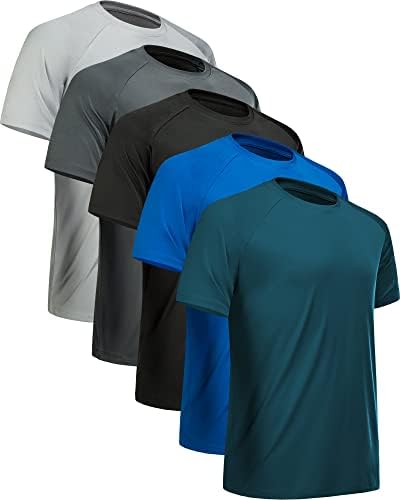 Mlyenx muške košulje za vježbanje Atletska nošenje vlage Wicking, brze suhe muške aktivne majice teretane T majice