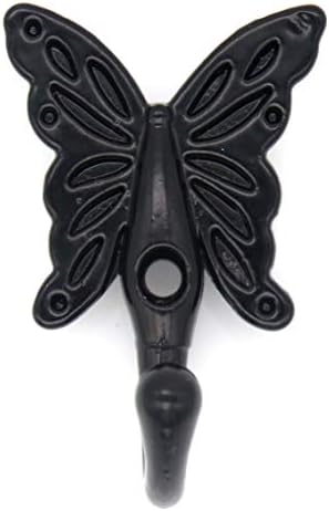 4 kom crne boje u obliku leptira u obliku zidova zidne montirane vešalice za kapute za pečenje