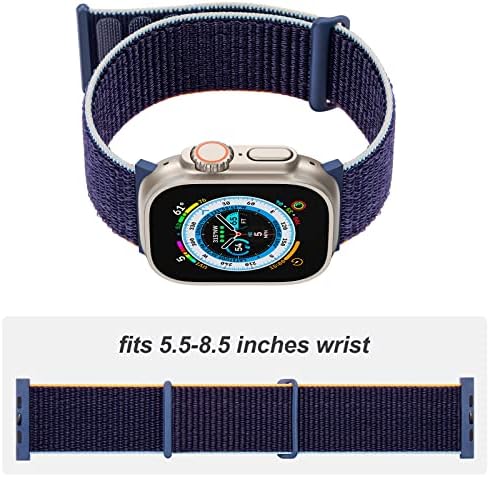 GRTREES 5 Pack Ultra Wide Stretchy Watch kompatibilan sa Apple Watch Band 45mm 44mm 42mm 41mm 40mm 38mm, podesivi najlonski sportski opseg kompatibilni sa IWatch serija 7 6 SE 5 4 3 2 1 Žene muškarci