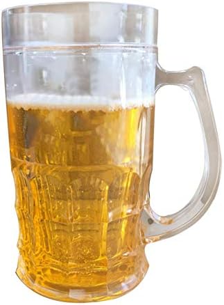 Šalica za pivo u uwariloy plas-tic, kreativne šalice modela šalice s ručkama, dvostruka mezanin smiješna lažna piva za unutarnju / vanjsku upotrebu - 450ml