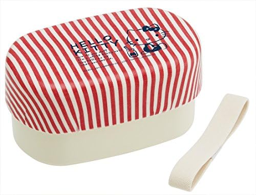 Klizač obojena tkanina za pastu natkrivena ovalna dvostepena ručak za ručak 500ml Hello Kitty 70s Sanrio nklwo4