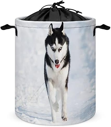 Snow Husky okrugla torba za veš vodootporna korpa za odlaganje sa poklopcem i ručkom za vezice
