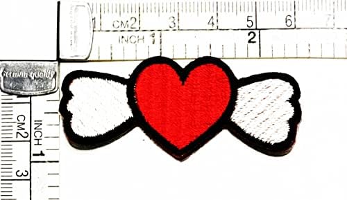 Kleenplus 2kom. Love Cartoon Patch Flying red Heart slatka naljepnica zanatske zakrpe uradi sam Applique vezeni šije željezo na Patch