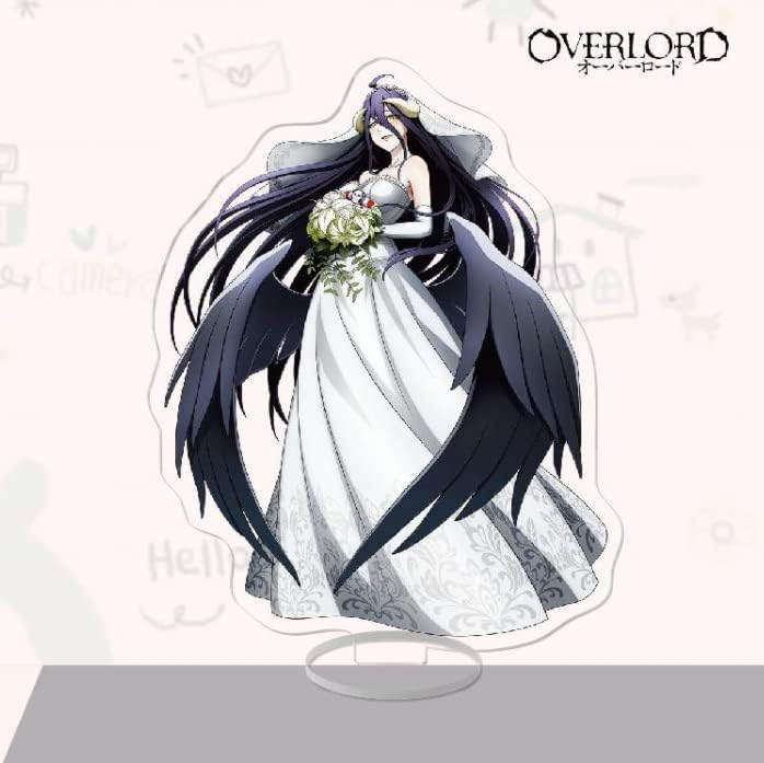 Luckxing Anime Albedo Akrilni štand Slika, Ornament za desktop prikaz Stojeći figure