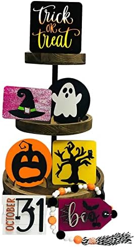 Jackruler Halloween Tired ladice Dekor horor ukrasi ukrasi Farmhouse Fall isporučuje tri nivoa serviranja