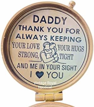 Gravirani mesingani kompas poklon mog sina / našem sinu / nautičkom poklonu za sina od tate / poklon sinu iz mame savršen i jedinstven poklon sa kožnim futrolom
