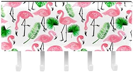 Guerotkr kuke za viseće, ljepljive kuke, zidne kuke za viseće, bešavne flamingo lišće uzorak
