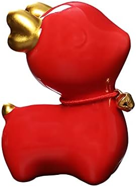 DIYOMR keramičke jelene figurine male fan statua s zvonom, izvrsne minijaturne kolekcionarske osobne zateme za životinje za kućni uredski dekor stolnjak božićni ukrasi Pokloni Suveniri