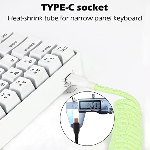 Geeksocijalni visoki osetljivi namotani 6ft tip C USB kabl obojen GX16 Aviator priključak Dvokraka Paracord za mehaničku tastaturu
