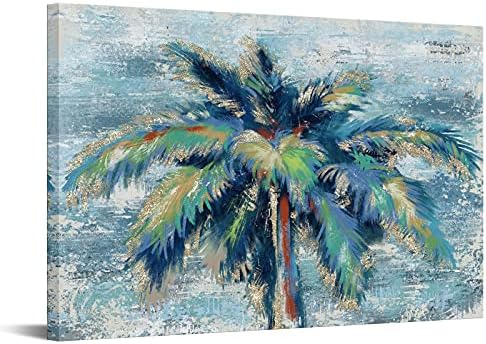 Rnnjoile palmino platno slikarstvo šareno tropsko zidna slika umjetnost veliko platno umjetničko djelo za kućni kupatilo dnevni boravak