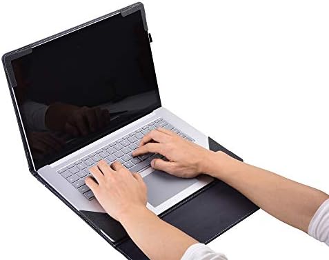 Poklopac kućišta za med za HP EliteBook 850 G7 15 , PU kožna folija štand zaštitna naklonost tvrdoj školjci poklopac kompatibilan sa HP EliteBook 850 G7 15,6 inča, crni
