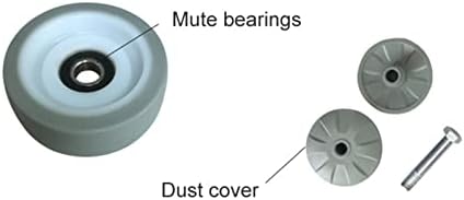 3-inčno sivo isključivo zvučni kotači / kotači 100kg ležaj protiv omota Zaštitite zemlju za industrijski kotačice 1pcs
