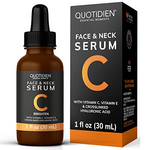 Serum vitamina C za lice + hijaluronska kiselina + vitamin E / Serum za posvjetljivanje / 95% prirodni sastojci / Ultra lagani, nemasni