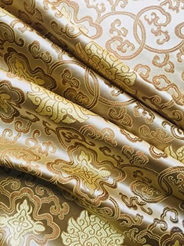 Adelaide Zlatna kineska Brokatna satenska tkanina pored dvorišta - 10058