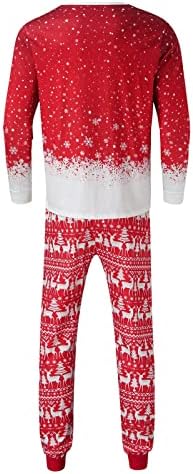 Diyago Božićna porodica Pajamas Podudarni setovi sa kućnim ljubimcima, odgovarajućim majicama dugih rukava i hlača Nommalgown PJ