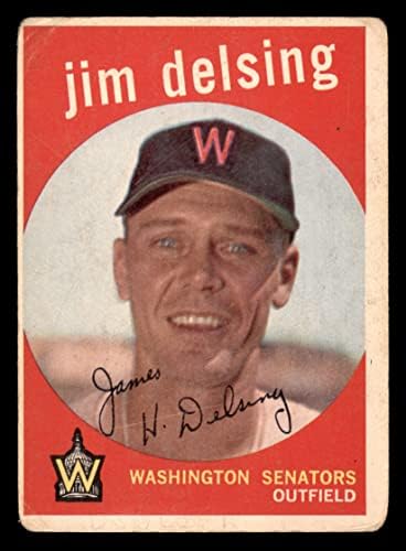 1959 TOPPS # 386 Jim Delshing Washington Senators loši senatori
