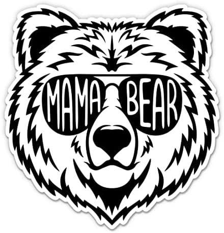 Mama Bear Cool Nijanse naljepnica - 5 Naljepnica za laptop - vodootporni vinil za automobil, telefon, boca za vodu - mama bear naljepnica