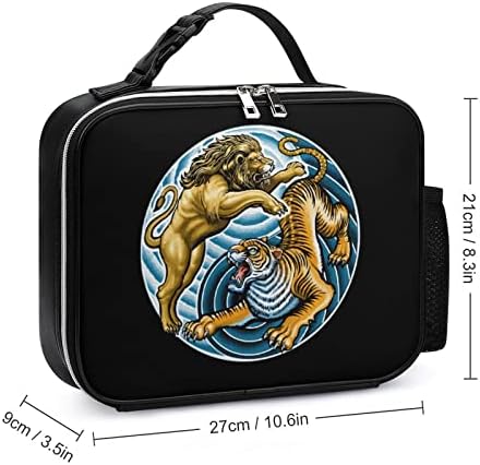 Yin Yang Lion Tiger Kutija Za Ručak Torba Za Višekratnu Upotrebu Kožni Termo Obrok Kit