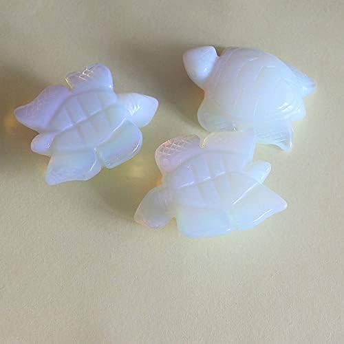 2 '' Ručna isklesana draguljastog kamena kristalno morsku kornjaču Figurine Animal Carving Kip Doc dekor