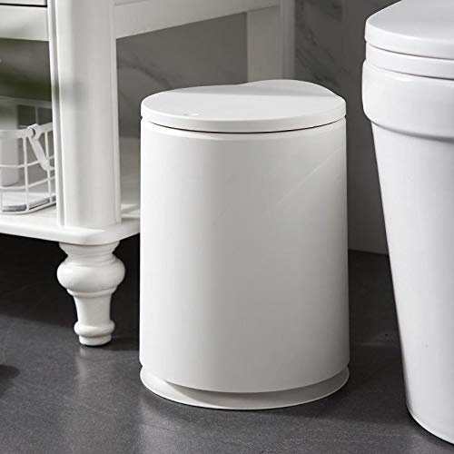 Wenlii 10L Tip pritiska okrugli plastični smeštaj može dvostruko sloj višenamjenski kupatilo / spavaća soba kantu za smeće može nordijski