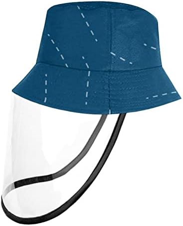 Zaštitni šešir za odrasle sa štitom za lice, ribarsko šešir protiv sunčeve kape, japanski jednostavan kišni plavi kišobran