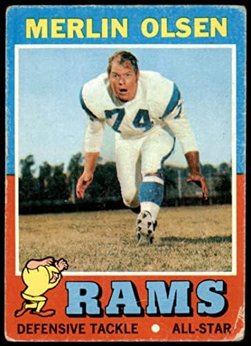1971 TOPPS 125 Merlin Olsen Los Angeles Rams Dean's Cards 2 - Dobri ovnovi