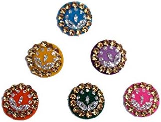 Glamurozna kolekcija Bindis okrugli šareni vjenčani bindisli dragulji, okrugli šareni bindis, šareni dragulji sa licem, bollywood bindis samoljepljive naljepnice