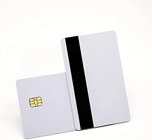 10pack-SLE4442 Chip kartice w / Hico 2 Track mag traka prazna Smart kontakt IC kartica SLE4442 kartice Bijela sublimacija za štampanje