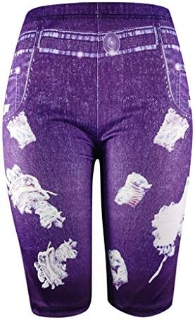 Profesionalne žene biciklističke kratke hlače Scrich Butt Lift Beampless Yoga kratke hlače cvjetne tiskane dimljiva teretana joga atletske kratke hlače