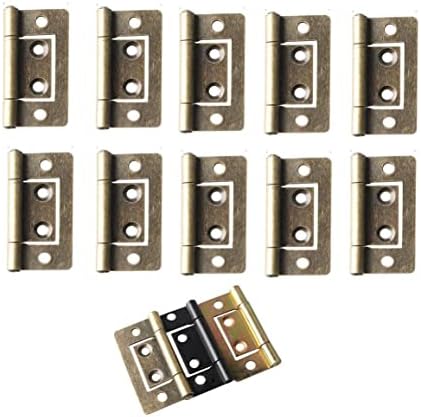 10pcs / set 38 x 21mm Vintage metalni šarki šarke za šarke za namještaj HINDE HARDWARE DIY obrtni alat za nakit / drvena kutija -