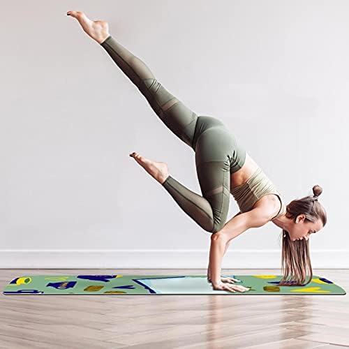 NDKMEHFOJ Hygge Green Folding gimnastika Mat Yoga Mat Pad Neklizajući izgubiti težinu Vodootporan Sport Mat vježbe & nbsp;za teretanu Pilates podu