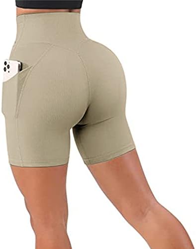 Biciklističke gaćice za žene High Squik Tummy Control Ljeto Ležerne prilike Teretane Atletski kratke hlače Comfy kućna odjeća Elastične