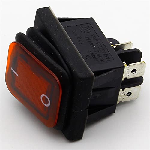 1pcs Crveni vodootporan zasumni prekidač za preklopke IP55 4Pin 2pozicija AC250V / 16A LED osvijetljena