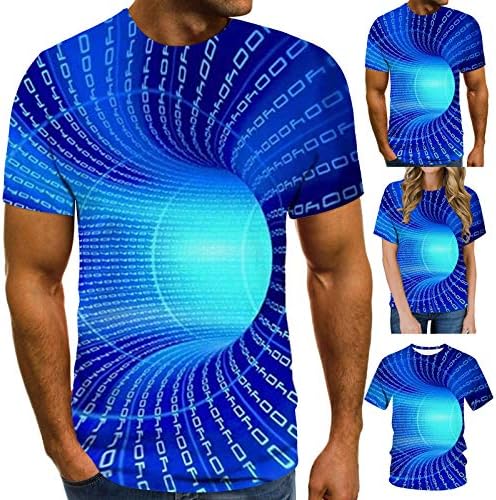 Wytong Unisex 3D tiskane majice Ljeto Ležerne prilike kratkih rukava Casual Slim Top O-izrez bluza