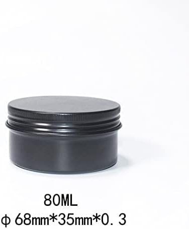 20pcs crni aluminijski limenke šminke krem ​​sa balmom za usne Smaple Kontejner prazan čaj za svijeće od metalnih kutija za pakiranje